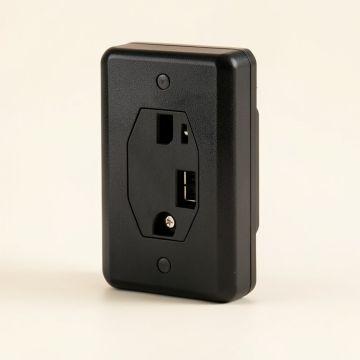 Desk Edge Mount Power Outlets With Usb Charge Ports (synthetic illustration; no displayed measurements)