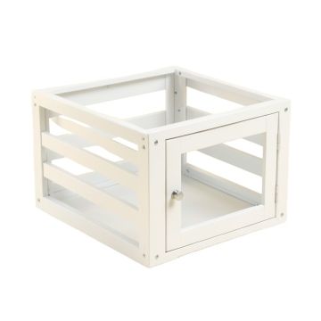 Cedar Crest Empty Furniture-Style Pet Crate - White