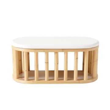 Heath Canyon Shoe Storage Bench - White