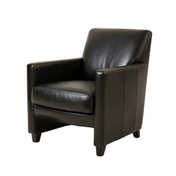 Ersula Leather Upholstered Dining Chair In Black