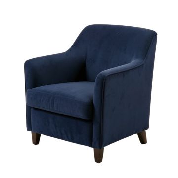 Ramas Upholstered Arm Chair In Navy Blue