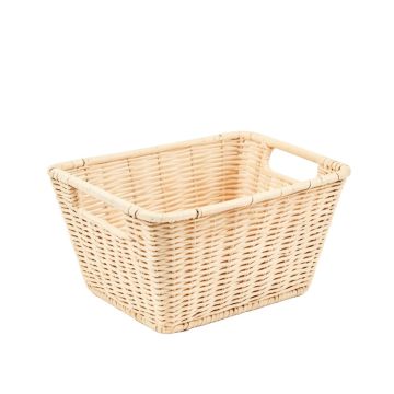 Reed Bridge Empty Storage Basket - White