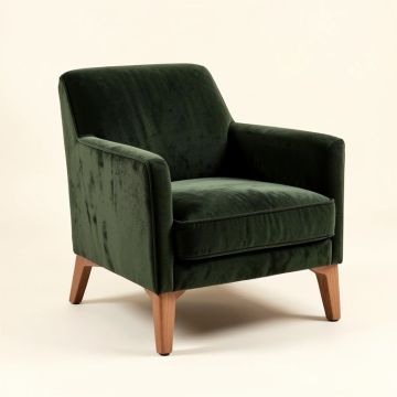 26 '' Wide Velvet Armchair (synthetic illustration; no displayed measurements)