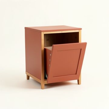 Laurel Canyon Freestanding Pull-Out Hamper Cabinet - Terracotta (synthetic illustration; no displayed measurements)
