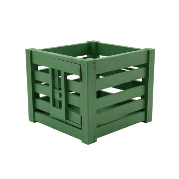 Lake Bridge Empty Furniture-Style Pet Crate - Green