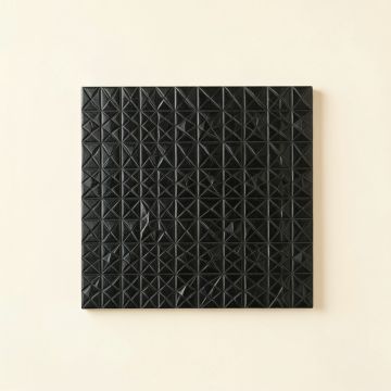 Slate Bridge Uninstalled Square Decorative Tile - Black (synthetic illustration; no displayed measurements)