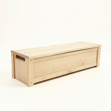 Moss Crest Narrow Outdoor Storage Bench - Beige (synthetic illustration; no displayed measurements)