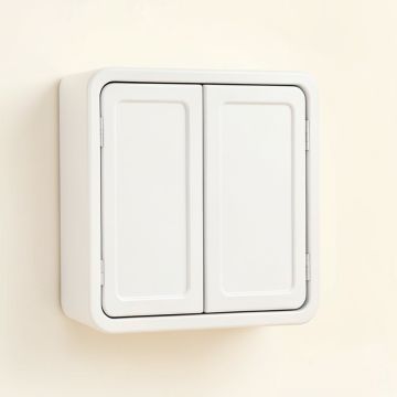 Vale Bridge Wall-Mounted Entry Cabinet - White (synthetic illustration; no displayed measurements)