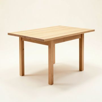 Poplar Solid Wood Dining Table (synthetic illustration; no displayed measurements)