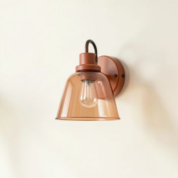 Fern Canyon Wall Sconce Mounted On A Plain Wall - Terracotta (synthetic illustration; no displayed measurements)