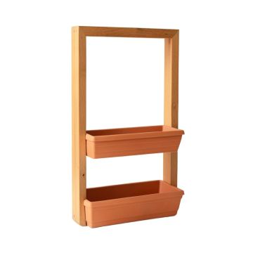 Stone Bluff Empty Vertical Garden Frame - Terracotta