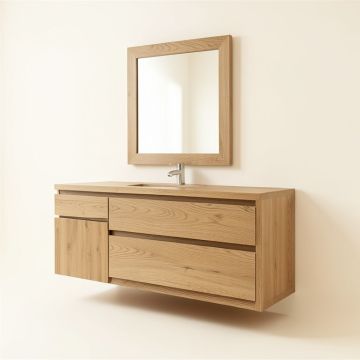 Poulos Wall Mounted Modern 18 '' Single Bathroom Vanity Set (synthetic illustration; no displayed measurements)