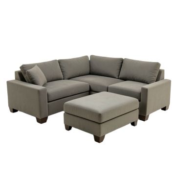 Dosie 122.8 '' Wide Reversible Modular Corner Sectional With Ottoman
