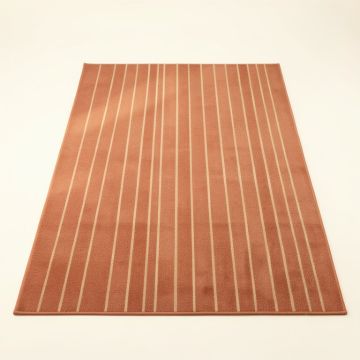Fern Branch Rectangular Area Rug - Terracotta (synthetic illustration; no displayed measurements)
