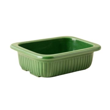 Heath Canyon Empty Railing Planter With Integral Brackets - Green