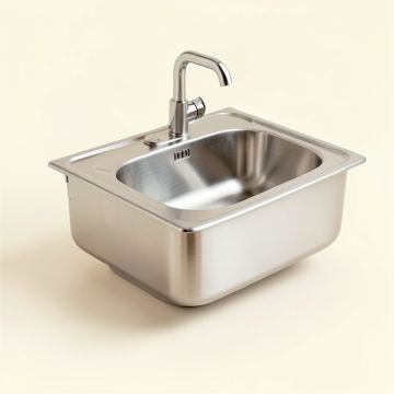 Vault Top-Mount Single-Bowl Stainless Steel Kitchen Sink With Shortened Apron-Front For 36 (synthetic illustration; no displayed measurements)