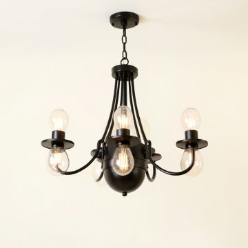Eastbourne 6 - Light Unique / Statement Globe Chandelier (synthetic illustration; no displayed measurements)