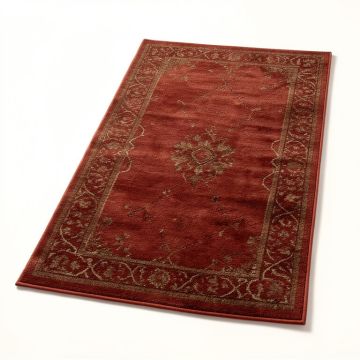 Tufted Red/Brown Area Rug (synthetic illustration; no displayed measurements)