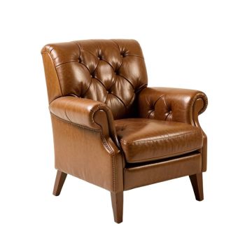 Colston 29 '' Wide Tufted Top Grain Leather Club Chair