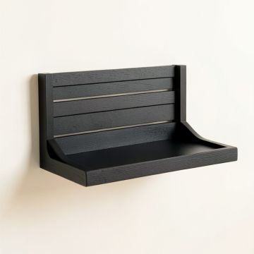 Meadow Edge Wall-Mounted Entryway Organizer Shelf - Black (synthetic illustration; no displayed measurements)