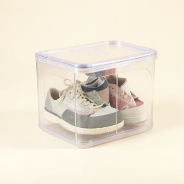 Foldable Shoe Storage Box In Home (synthetic illustration; no displayed measurements)
