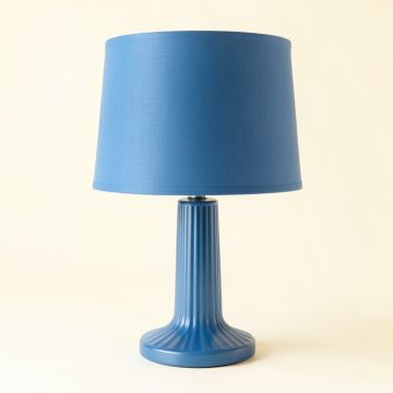 Sage Branch Table Lamp With A Plain Fabric Shade - Blue (synthetic illustration; no displayed measurements)