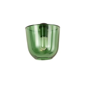 Hill Brook Wall Sconce Mounted On A Plain Wall - Green