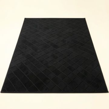 Brook Bluff Rectangular Area Rug - Black (synthetic illustration; no displayed measurements)