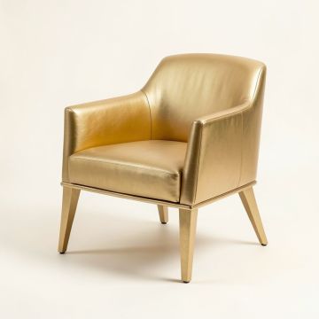 Jay Windsor Back Arm Chair In Gold (synthetic illustration; no displayed measurements)