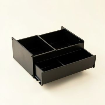 Holly Bridge Empty Coffee-Station Organizer - Black (synthetic illustration; no displayed measurements)