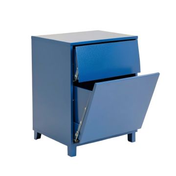 Reed Bluff Freestanding Pull-Out Hamper Cabinet - Blue