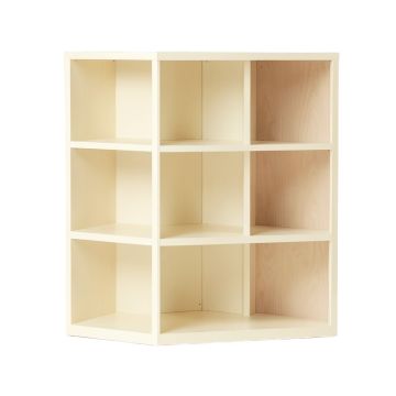 Reed Crest Freestanding Bookcase - Cream