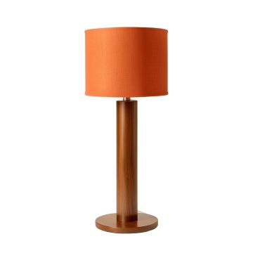 Linden Crossing Floor Lamp With A Plain Fabric Shade - Terracotta