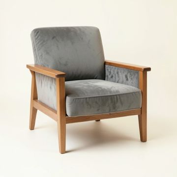 Meadow Branch Upholstered Armchair - Gray (synthetic illustration; no displayed measurements)