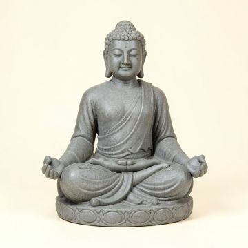 Indoor Outdoor Polyresin Meditating Sitting Buddha Zen Statue (synthetic illustration; no displayed measurements)