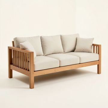 Bascombe Patio Sofa With Cushions (synthetic illustration; no displayed measurements)