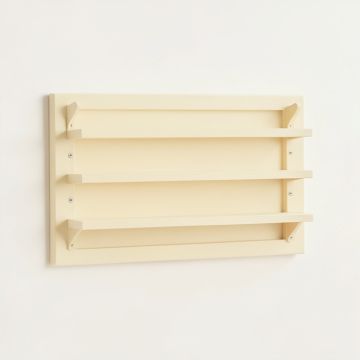 River Arc Empty Wall-Mounted Tool Organizer Panel - Cream (synthetic illustration; no displayed measurements)