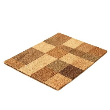 Nobhill Checkered Rubber Coir 36 In . X 24 In . Non-Slip Outdoor Door Mat