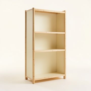 Cliff Bluff Freestanding Bookcase - Cream (synthetic illustration; no displayed measurements)