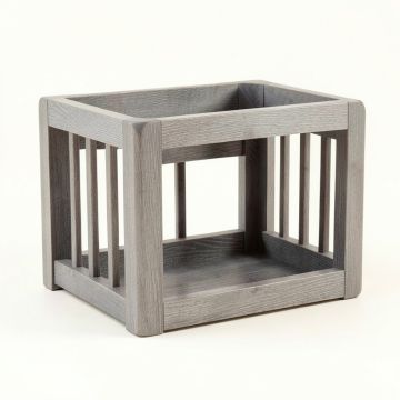 Meadow Brook Empty Furniture-Style Pet Crate - Gray (synthetic illustration; no displayed measurements)