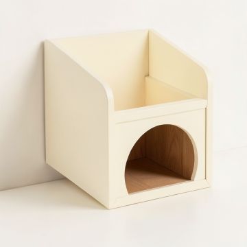 Brook Canyon Wall-Mounted Cat Perch - Cream (synthetic illustration; no displayed measurements)