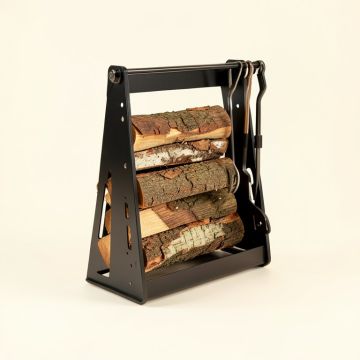 Patio Watcher Firewood Rack Log Rack With 4 Tools Firewood Storage Log (synthetic illustration; no displayed measurements)