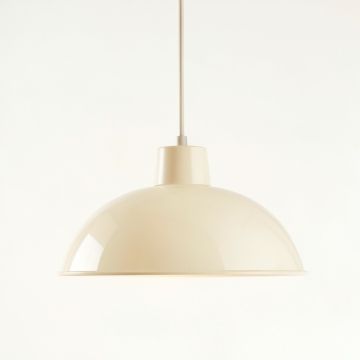 Sage Arc Pendant Light Suspended From One Plain Cable - Cream (synthetic illustration; no displayed measurements)