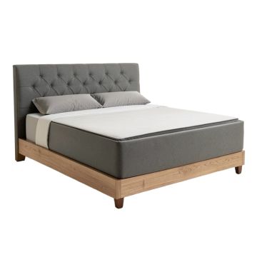 Dancourt Queen Tufted Upholstered Low Profile Platform Standard Bed