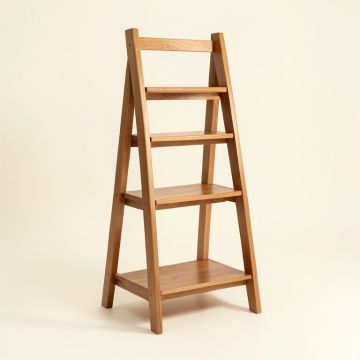 Natrona 72 '' H X 25.25 '' W Solid Wood Ladder Bookcase (synthetic illustration; no displayed measurements)