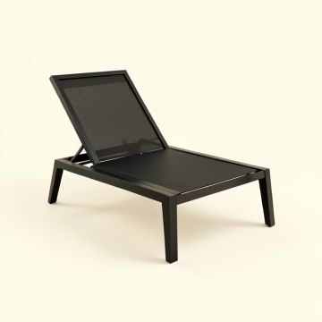 Elm Bluff Outdoor Lounge Chair - Black (synthetic illustration; no displayed measurements)