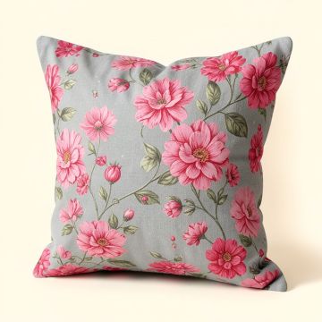 Pixley Flower Girl Mexican Art Colorful Pillow Cover (synthetic illustration; no displayed measurements)