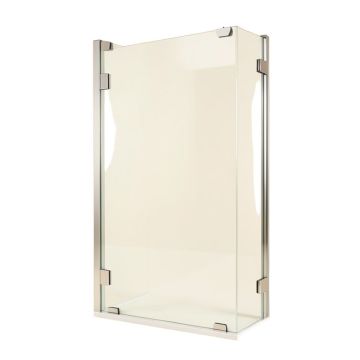 Unidoor 24 '' W X 72 '' H Hinged Frameless Shower Door With Clearmax™ Technology (synthetic illustration; no displayed measurements)