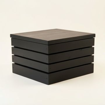 Cliff Dell Closed Outdoor Storage Box - Black (synthetic illustration; no displayed measurements)