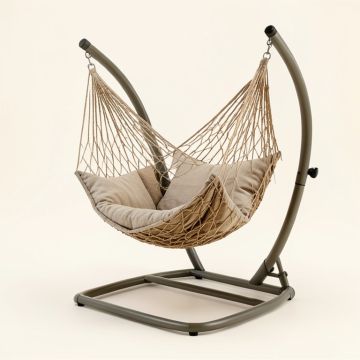 Dawson Outdoor Basket Swing Chair With Stand (synthetic illustration; no displayed measurements)